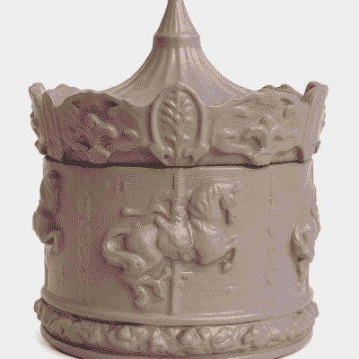 CSL-POT-BRN CAROUSEL POT