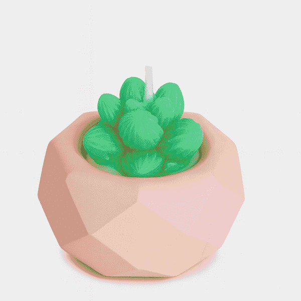 CUB-POT-PNK CUBE FLOWERPOT