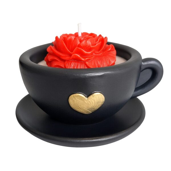 CUP-SCR-BLK CUP AND SAUCER