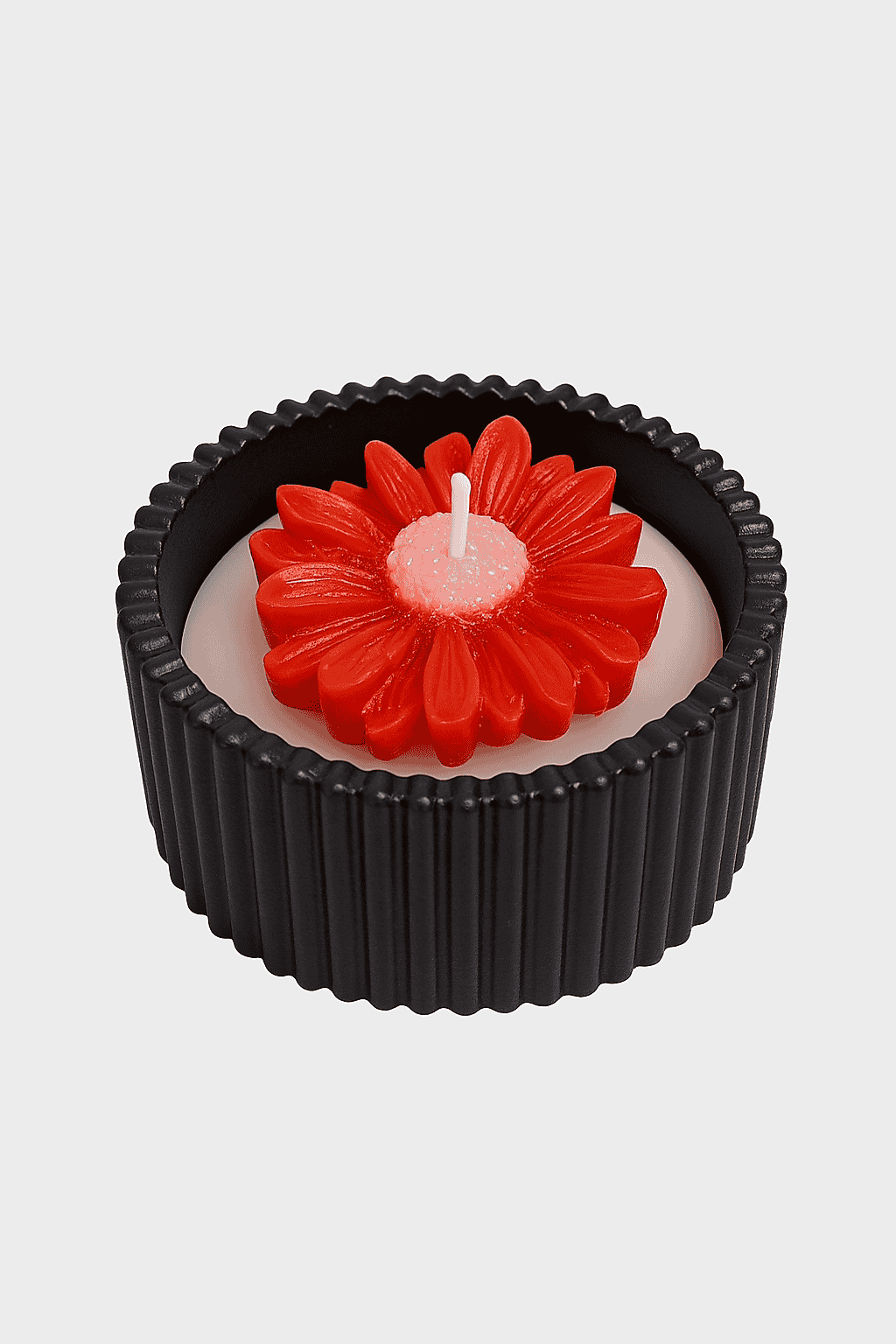 RIBBED DAISY CANDLE POT
