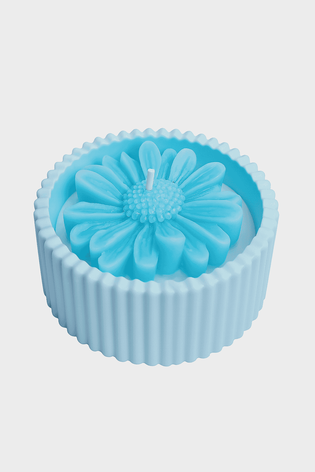 RIBBED DAISY CANDLE POT