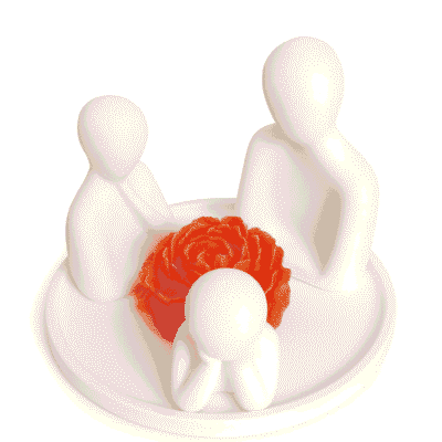 FAM-ROS-WHT FAMILY+ ROSE+PLATE