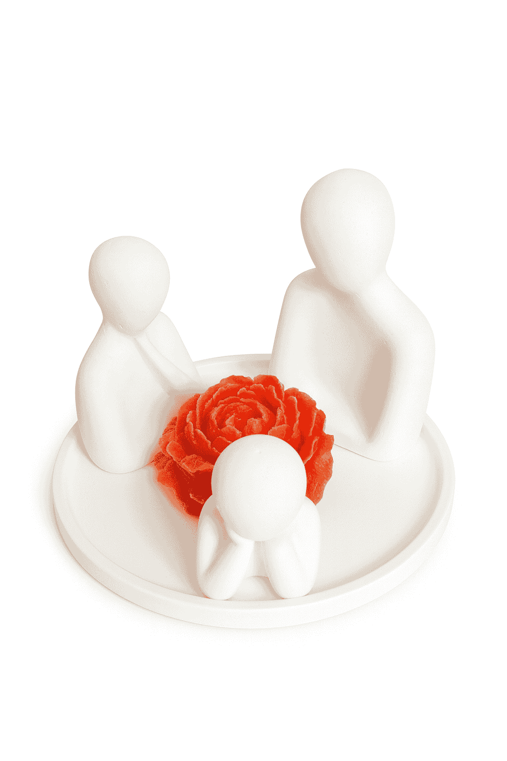 FAM-ROS-WHT FAMILY+ ROSE+PLATE