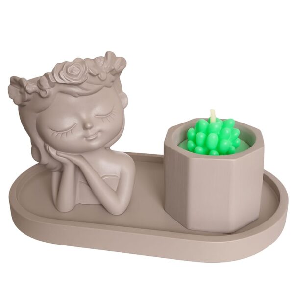 FLOWERGIRL+ SUCCULENT +PLATE