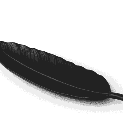 LEF-PLT-BLK LEAF PLATE