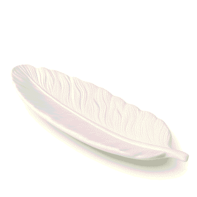 LEF-PLT-WHT LEAF PLATE