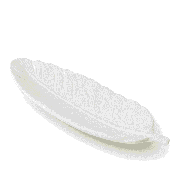 LEF-PLT-WHT LEAF PLATE