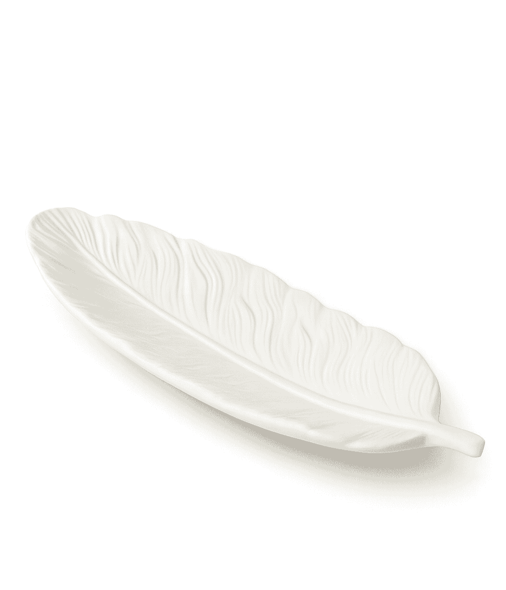 LEF-PLT-WHT LEAF PLATE