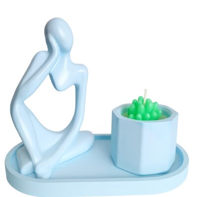 MAN-SUC-BLU MAN+SUCCULENT +PLATE