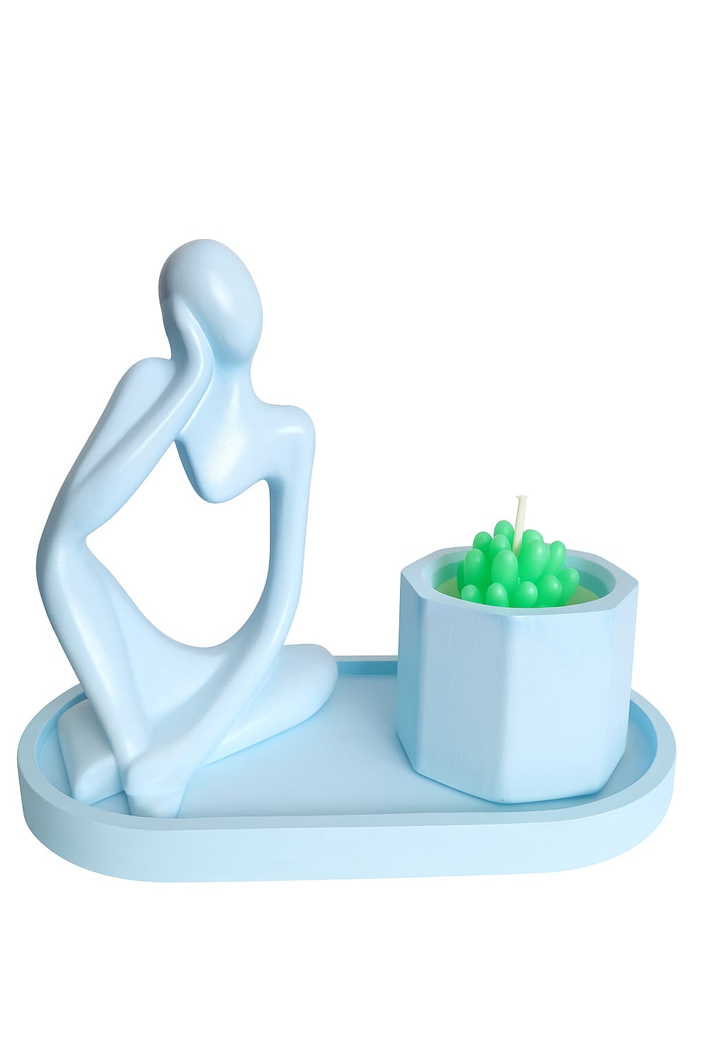 MAN-SUC-BLU MAN+SUCCULENT +PLATE