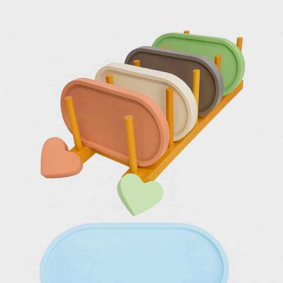 PLT-OVL-BLU LONG OVAL TRAY