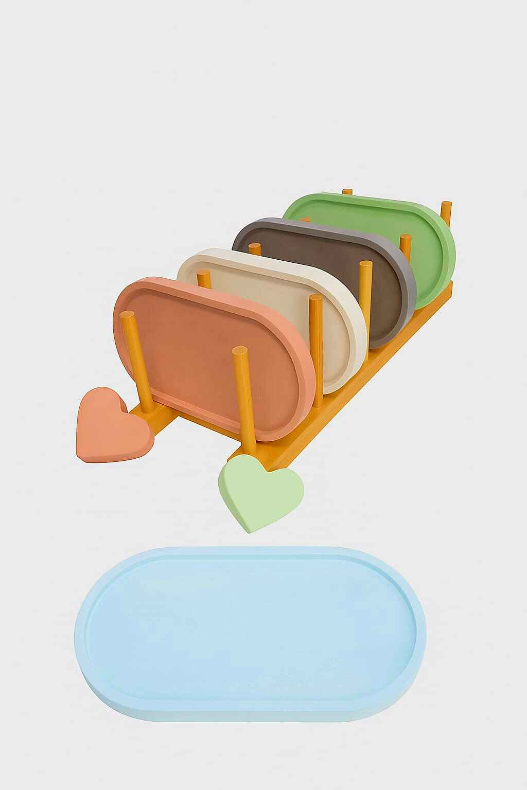 PLT-OVL-BLU LONG OVAL TRAY