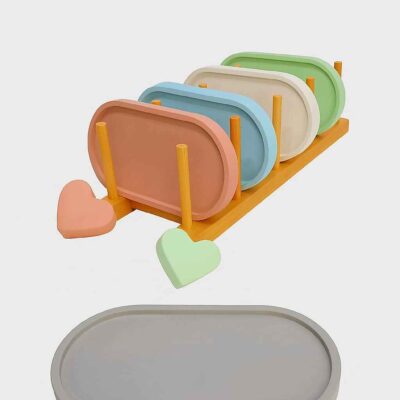 PLT-OVL-BRN LONG OVAL TRAY