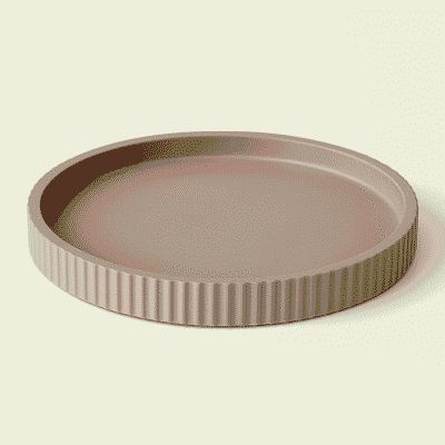 RIBBED ROUND PLATE L