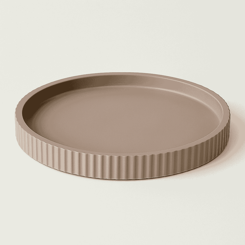 RIBBED ROUND PLATE L