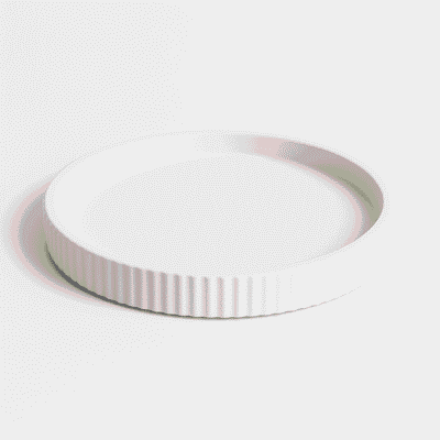 RIBBED ROUND PLATE L