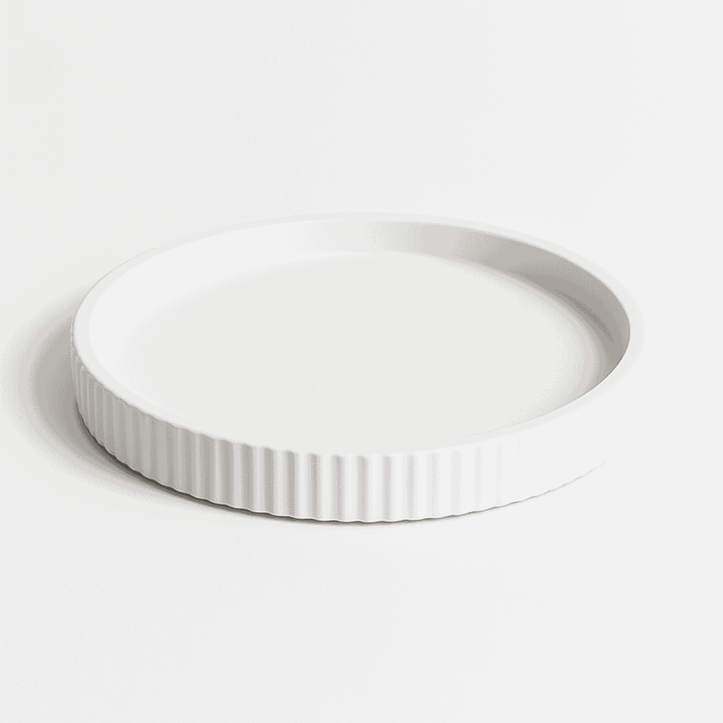 RIBBED ROUND PLATE L
