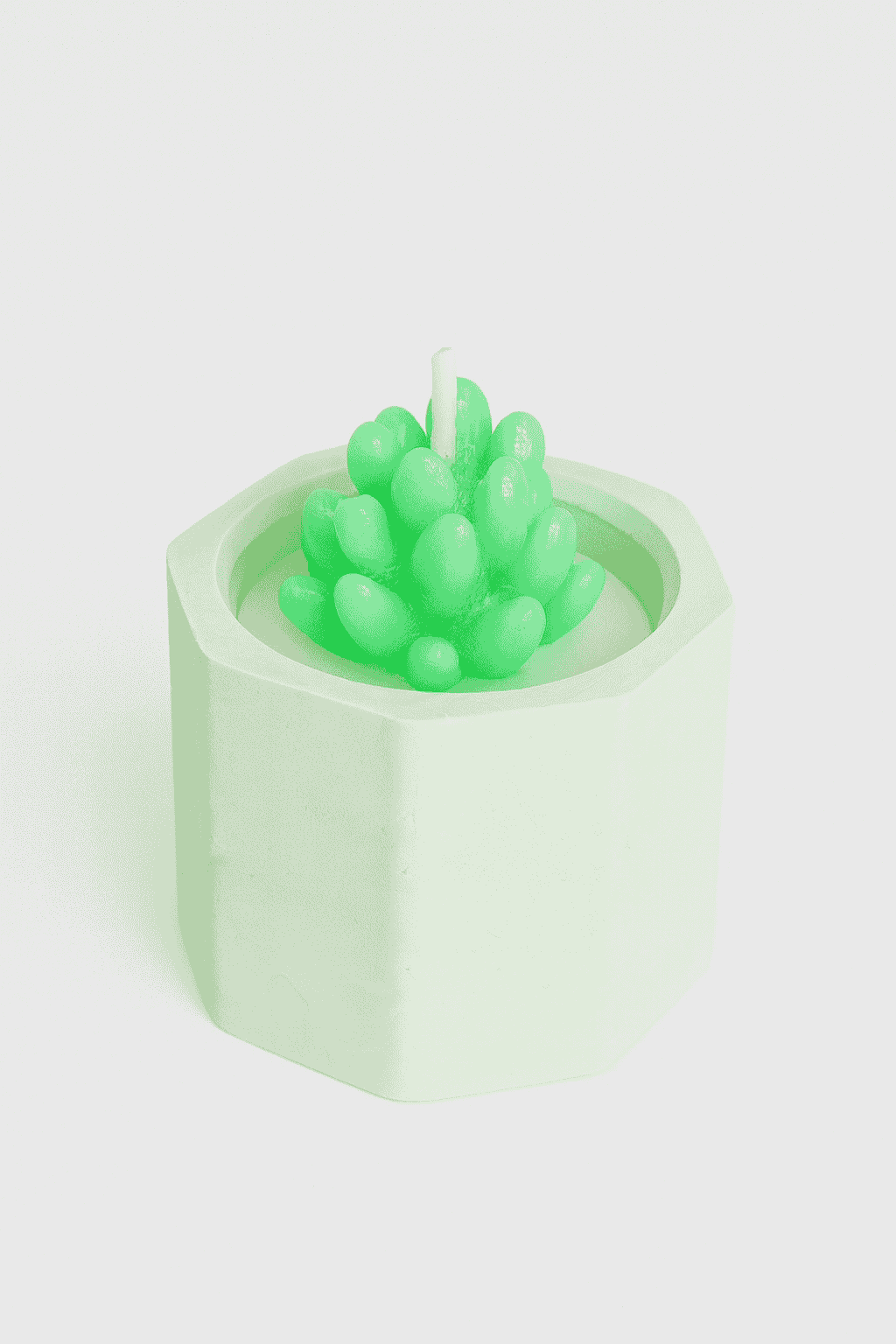 SUC-CDL-GRN SUCCULENT CANDLE POT